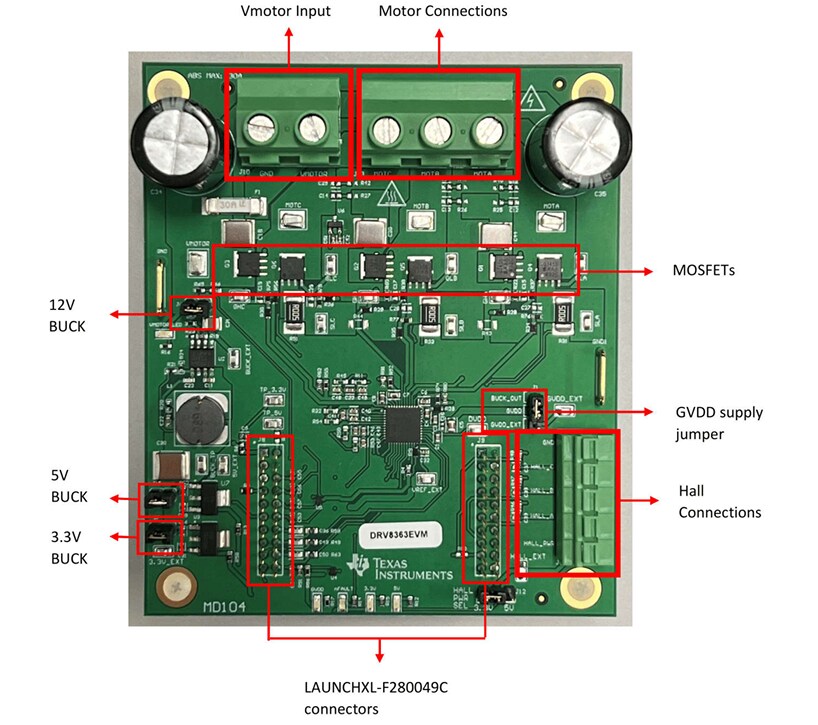 Location Circuit - Texas Instruments DRV8363-Q1EVM Evaluation Module